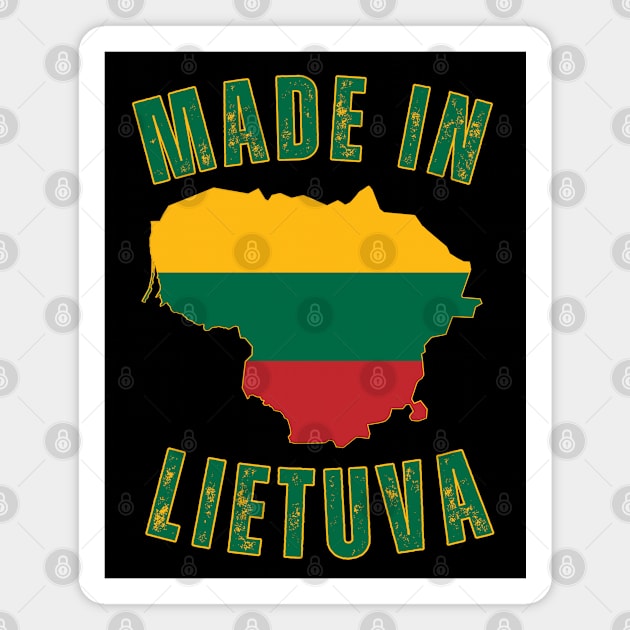 Made In Lietuva Magnet by footballomatic